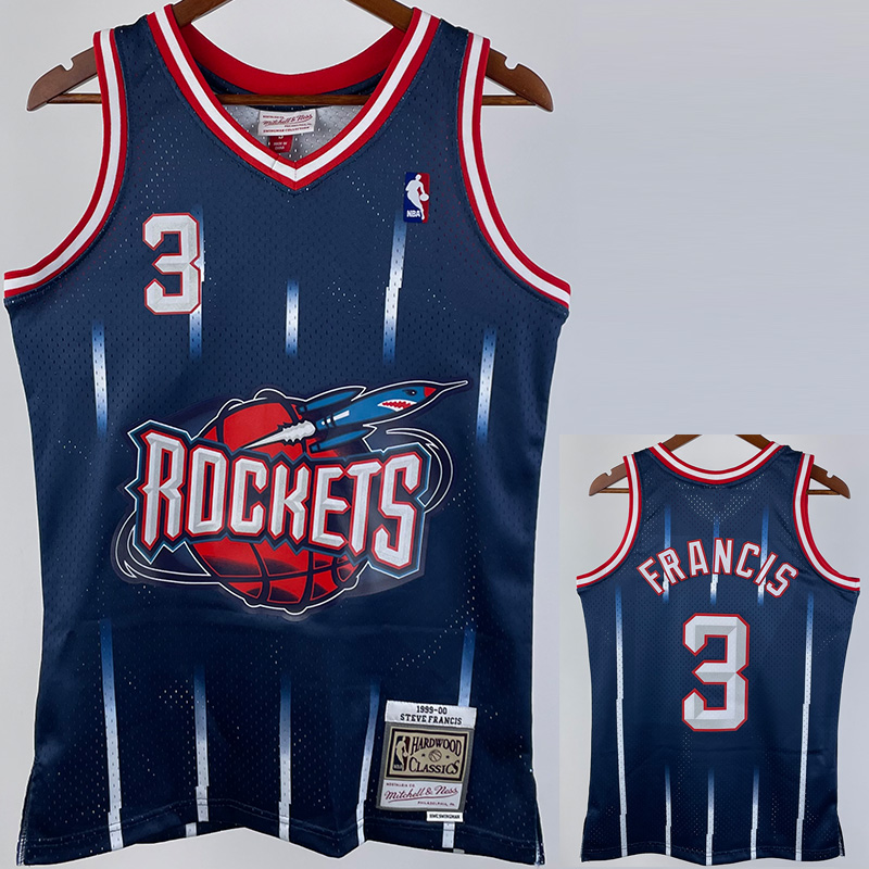 US$ 26.00 - 1999-20 ROCKETS FRANCIS #3 Dark Blue Retro Top Quality Hot ...