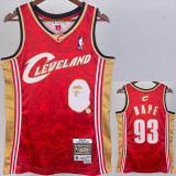 2023 Cleveland Cavaliers & BAPE #93 Red Top Quality Hot Pressing NBA Jersey