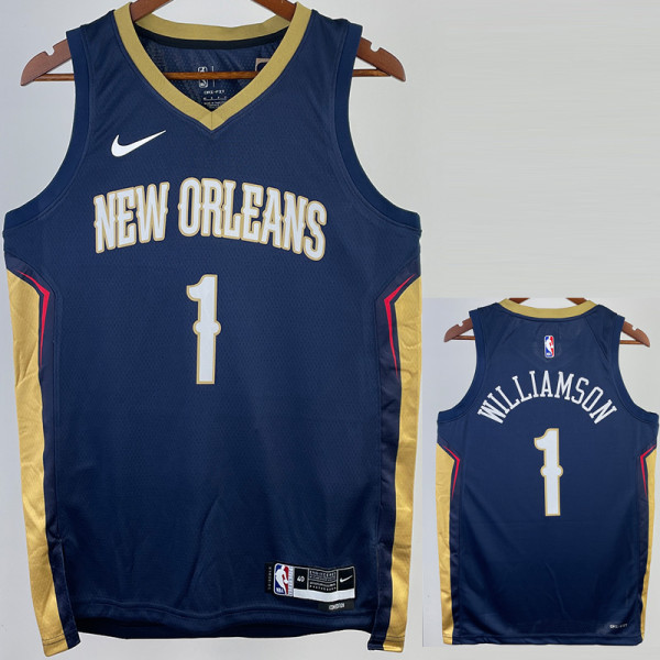 22-23 Pelicans WILLIAMSON #1 Royal Blue Top Quality Hot Pressing NBA Jersey