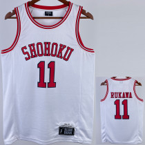 2023 SHOHOKU RUKAWA #11 White Top Quality Hot Pressing NBA Jersey(带标）