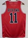 2023 SHOHOKU RUKAWA #11 Red Top Quality Hot Pressing NBA Jersey (带标）