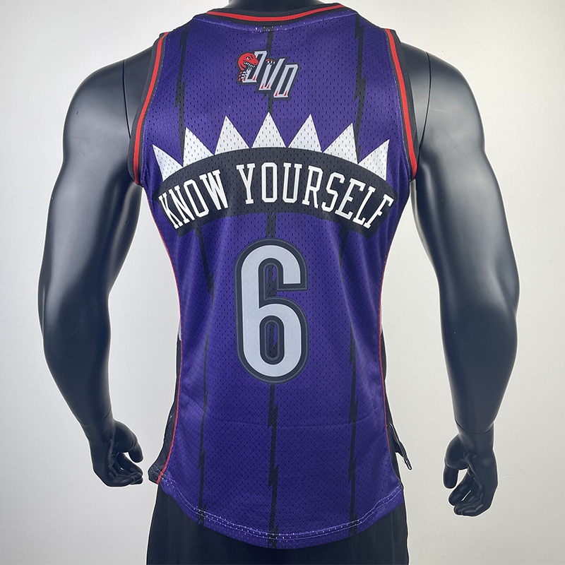 US$ 26.00 - Raptors KNOW YOURSELF #6 Purple Retro Top Quality Hot Pressing  NBA Jersey 