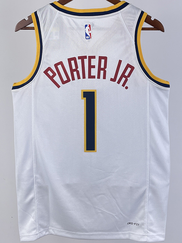 US$ 26.00 - 22-23 Nuggets PORTER JR. #1 White Top Quality Hot Pressing NBA  Jersey - m.