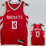 2018-19 ROCKETS HARDEN #13 Red Away Top Quality Hot Pressing NBA Jersey