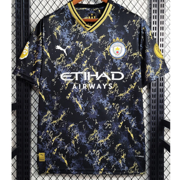 2023 Man City Special Edition Black Gold Training Shirts