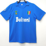 1987-1988 Napoli Home Blue Retro Soccer Jersey