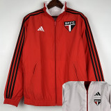 23-24 Sao Paulo Red & White Double Sided Windbreaker (双面风衣)