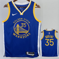 22-23 WARRIORS DURANT #35 Blue Top Quality Hot Pressing NBA Jersey (V领)