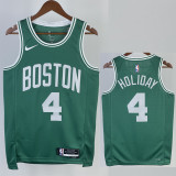 22-23 CELTICS HOLIDAY #4 Green Top Quality Hot Pressing NBA Jersey