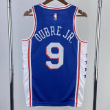 22-23 76ERS OUBRE JR. #9 Blue Top Quality Hot Pressing NBA Jersey (V领）