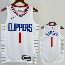 22-23 Clippers HARDEN #1 White Top Quality Hot Pressing NBA Jersey