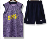 23-24 TOT Purple Tank top and shorts suit (黑花点)