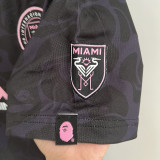 23-24 Inter Miami Black Joint Edition Fans Soccer Jersey (左袖带图案) 猿