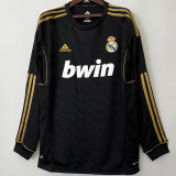 2011-2012 RMA Away Black Long Sleeve Retro Soccer Jersey (长袖) (钢印)