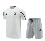 24-25 JUV White Training Short Suit (High Quality)纯棉纱