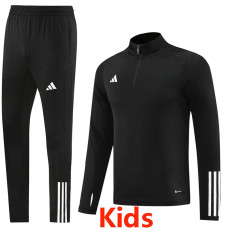 2024 AD Black Kids Half Pull Tracksuit #AB05 (童装) (半拉链)