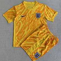 24-25 England Yellow GoalKeeper Kids Soccer Jersey