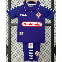 1998-1999 Fiorentina Home Kids Retro Soccer Jersey