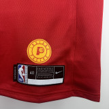 2018-19 Indiana Pacers HALIBURTON  #0 Red Retro Top Quality Hot Pressing NBA Jersey