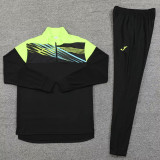 2024 JOM Black Green Half Pull Tracksuit #810(半拉链)