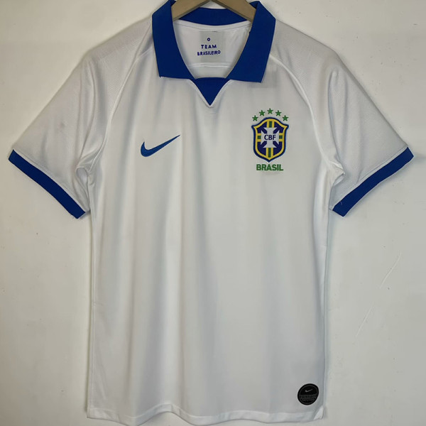 2019-2020 Brazil White Away Retro Soccer Jersey