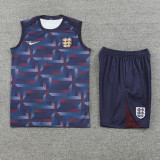 24-25 England Blue Tank top and shorts suit