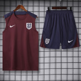 24-25 England Red Tank top and shorts suit