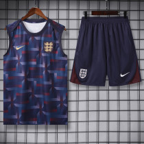 24-25 England Blue Tank top and shorts suit