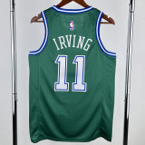 Dallas Mavericks IRVING #11 Green Retro Top Quality Hot Pressing NBA Jersey