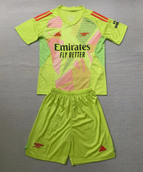 24-25 ARS Fluorescent Yellow GoalKeeper Kids Soccer Jersey