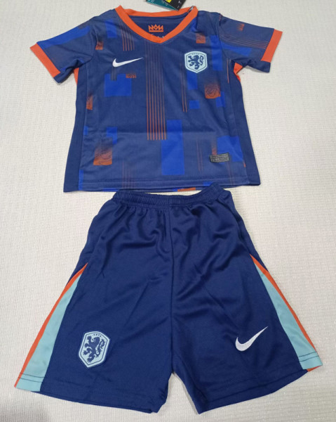 24-25 Netherlands Away Kids Soccer Jersey