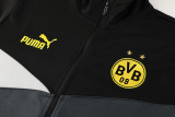 24-25 Dortmund Black Grey Jacket Tracksuit #02