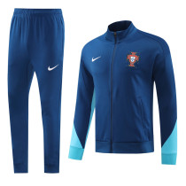 24-25 Portugal Royal blue Jacket Tracksuit #01