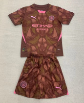 24-25 Man City Brown GoalKeeper Kids Soccer Jersey