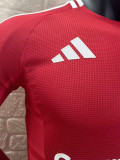 24-25 Man Utd Home Long Sleeve Player Version Soccer Jersey (长袖球员)