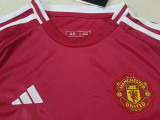 24-25 Man Utd Home Kids Soccer Jersey