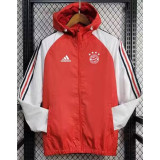 24-25 Bayern Red Windbreaker (白袖)