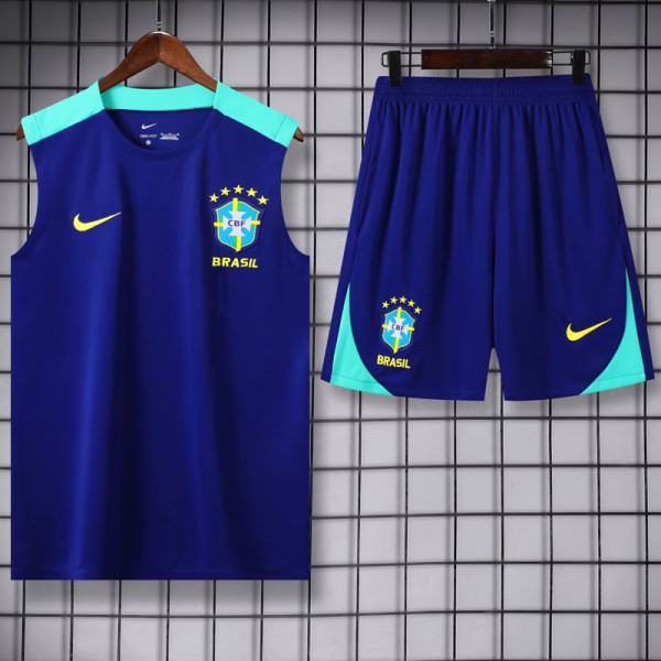 24-25 Brazil Blue Tank top and shorts suit