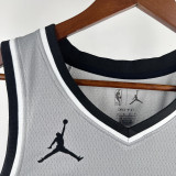 20-21 SA Spurs PARKER #9 Grey Top Quality Hot Pressing NBA Jersey (Trapeze Edition) 飞人版