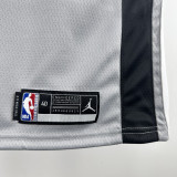 20-21 SA Spurs DUNCAN #21 Grey Top Quality Hot Pressing NBA Jersey (Trapeze Edition) 飞人版