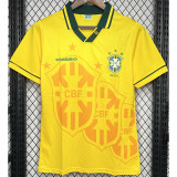 1993-1994 Brazil Home Yellow Retro Soccer Jersey