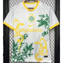 2024 INT White Yellow Special Edition Fans Soccer Jersey