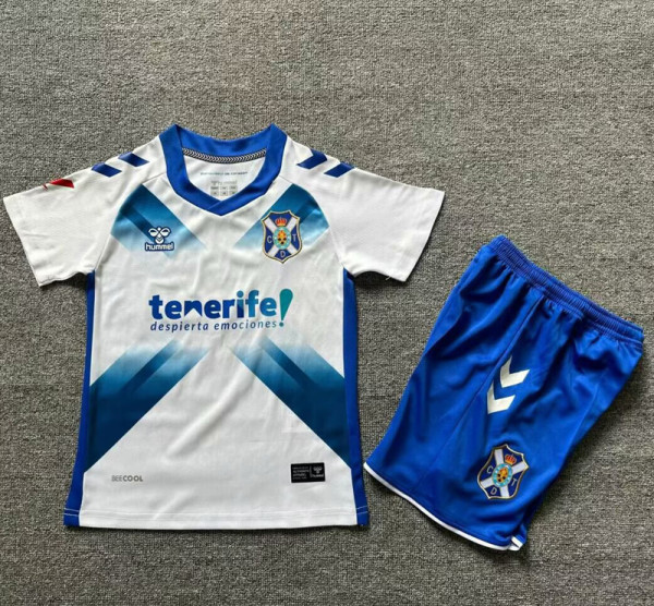 24-25 CD Tenerife Home Kids Soccer Jersey