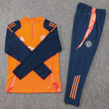 24-25 Man Utd Orange Half Pull Tracksuit (半拉链)