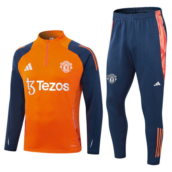 24-25 Man Utd Orange Half Pull Tracksuit (半拉链)