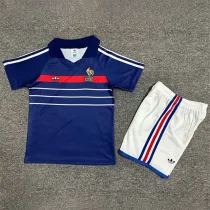 1984-1986 France Home Kids Retro Soccer Jersey