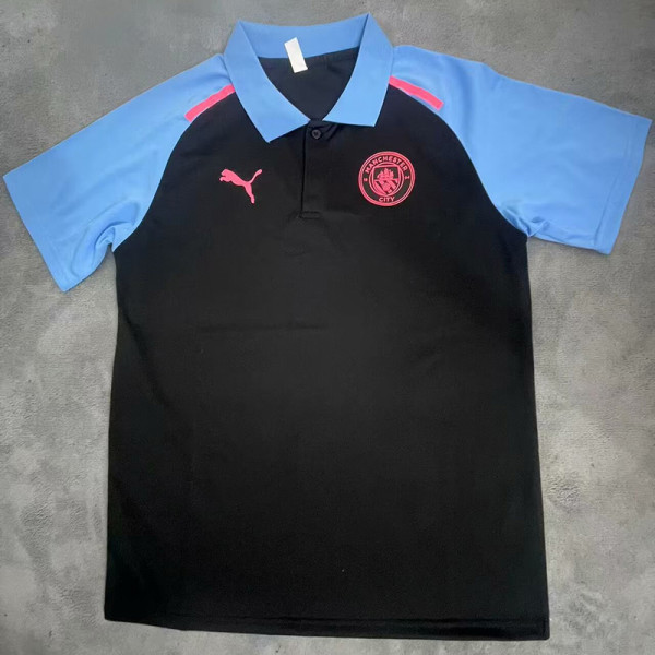 24-25 Man City Black Polo Short Sleeve