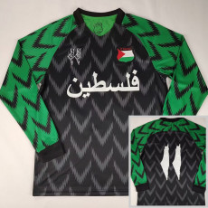 24-25 Palestina FC Black Green Long Sleeve Soccer Jersey (长袖)