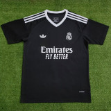 24-25 RMA Black Goalkeeper Fans Soccer Jersey