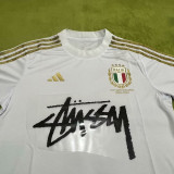 2023 Italy White 125th Anniversary Edition Fans Soccer Jersey #带广告